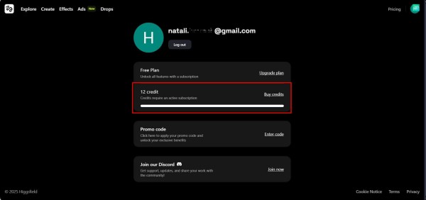 
Higgsfield AI: как зарегистрироваться, как пользоваться, как оплатить и получить монеты
