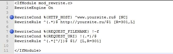 Как настроить 301-й редирект