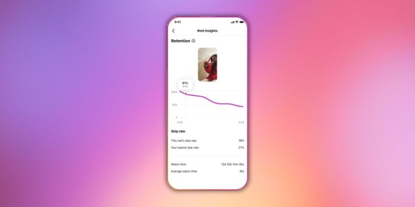Instagram* добавил график удержания в Reels и метрику «Процент пропусков»
 
Instagram* добавил график удержания в Reels и метрику «Процент пропусков»