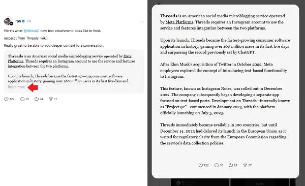 Threads позволит публиковать статьи через встроенный редактор
 
Threads позволит публиковать статьи через встроенный редактор