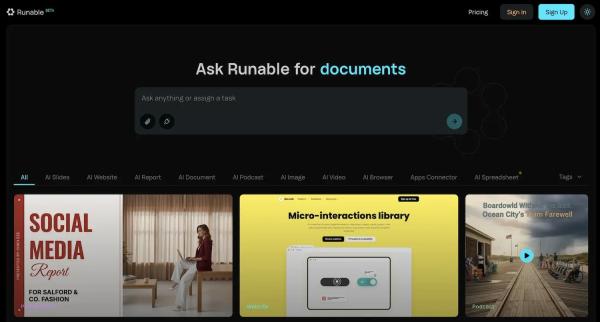 Runable запустил ИИ-агента, который сам создаёт сайты, видео и документы
Runable запустил ИИ-агента, который сам создаёт сайты, видео и документы
