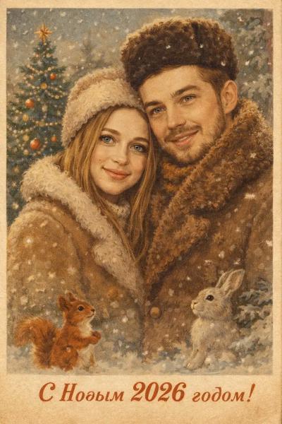 
Нейросети и промты для создания новогодних открыток
