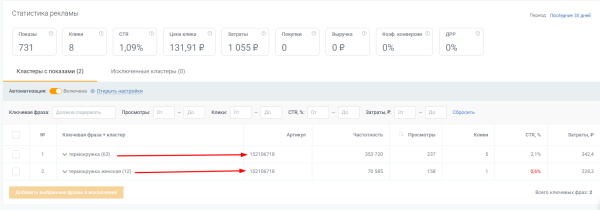 Управление параметрами кампаний Wildberries теперь в отдельной вкладке