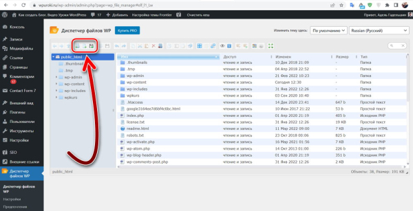 Как создать файл в корне сайта WordPress Как создать файл в корне сайта WordPress