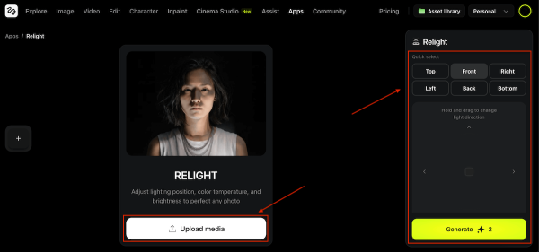 
Higgsfield запустил Relight &mdash; функцию для изменения света после съёмки
